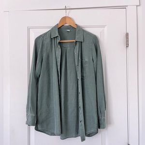 Green Button Up Shirt